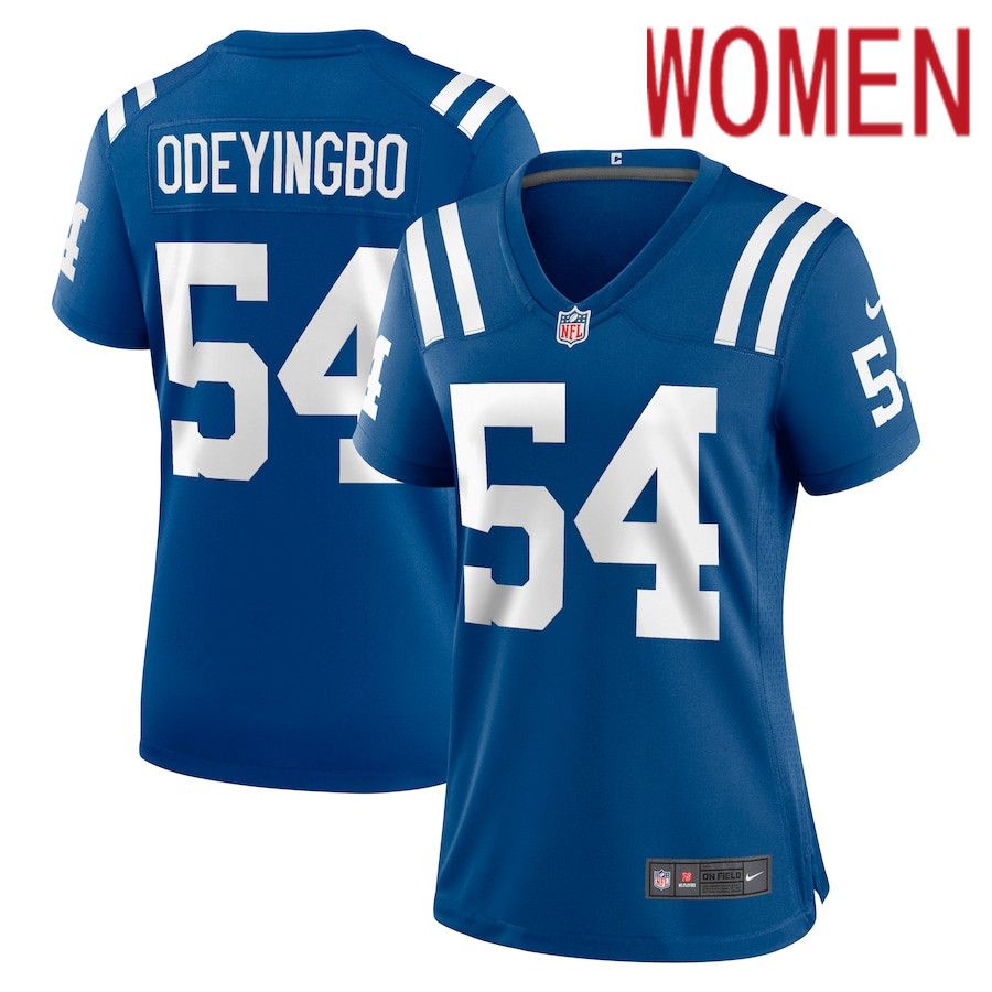 Women Indianapolis Colts #54 Dayo Odeyingbo Nike Royal Game NFL Jersey->women nfl jersey->Women Jersey